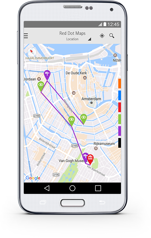red dot app für android my routes amsterdam 