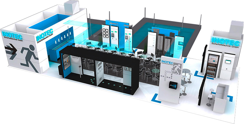 inotec dynamic escape messestand mit unity anwendung
