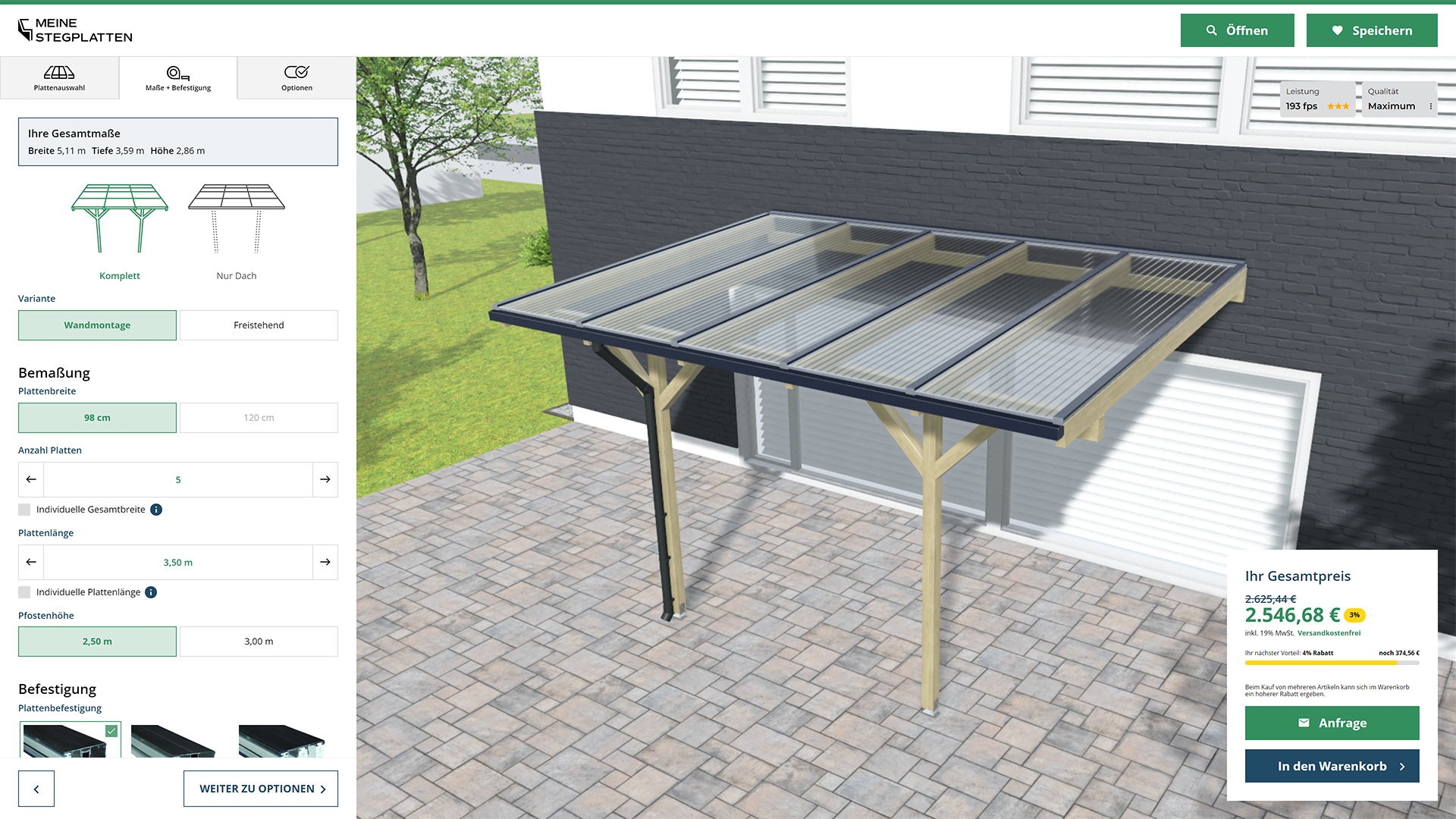 konfigurator webgl nachhaltig image compare meine stegplatten