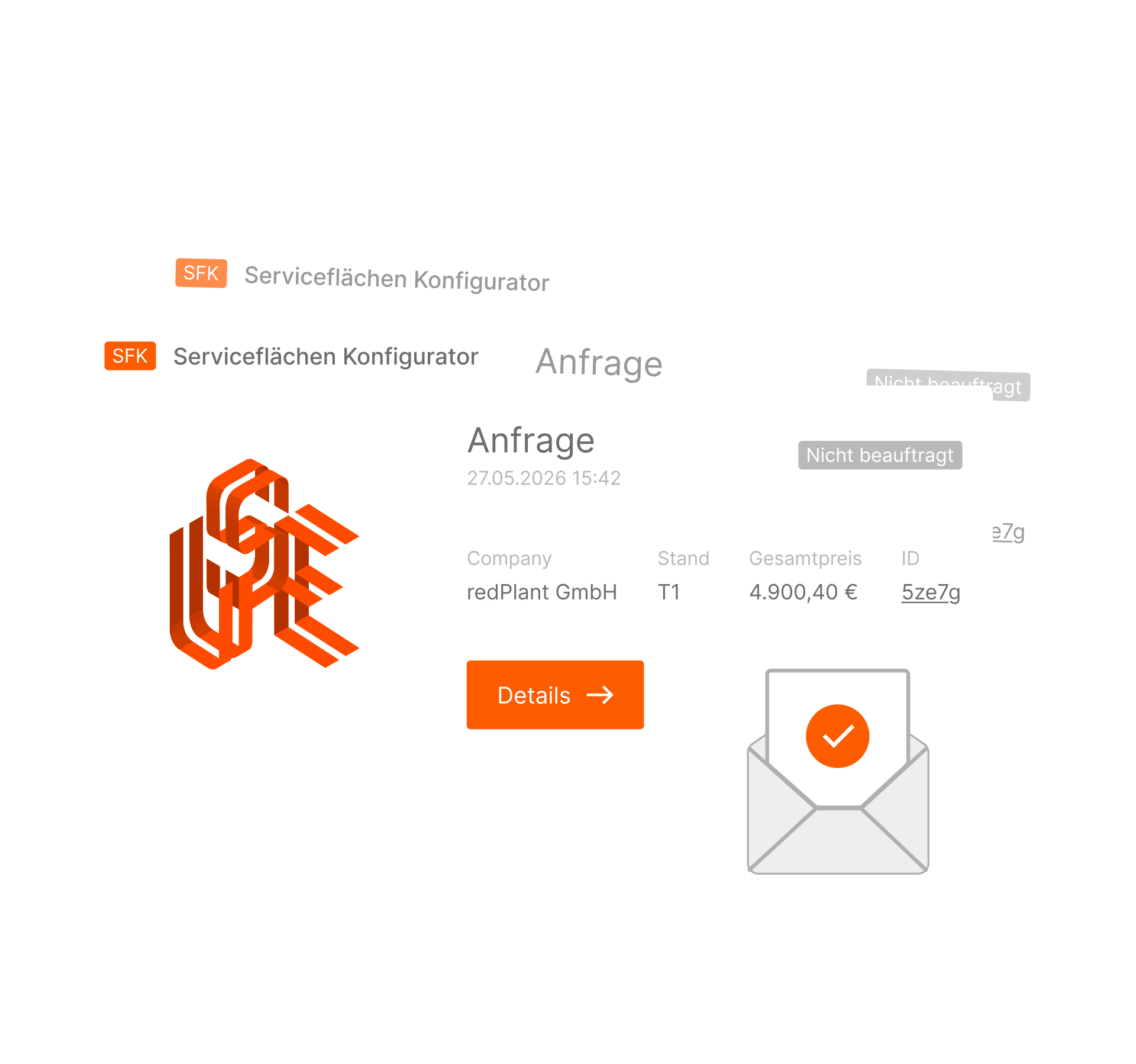 konfigurator webgl anfrage emails inbox messe duesseldorf serviceflaechen