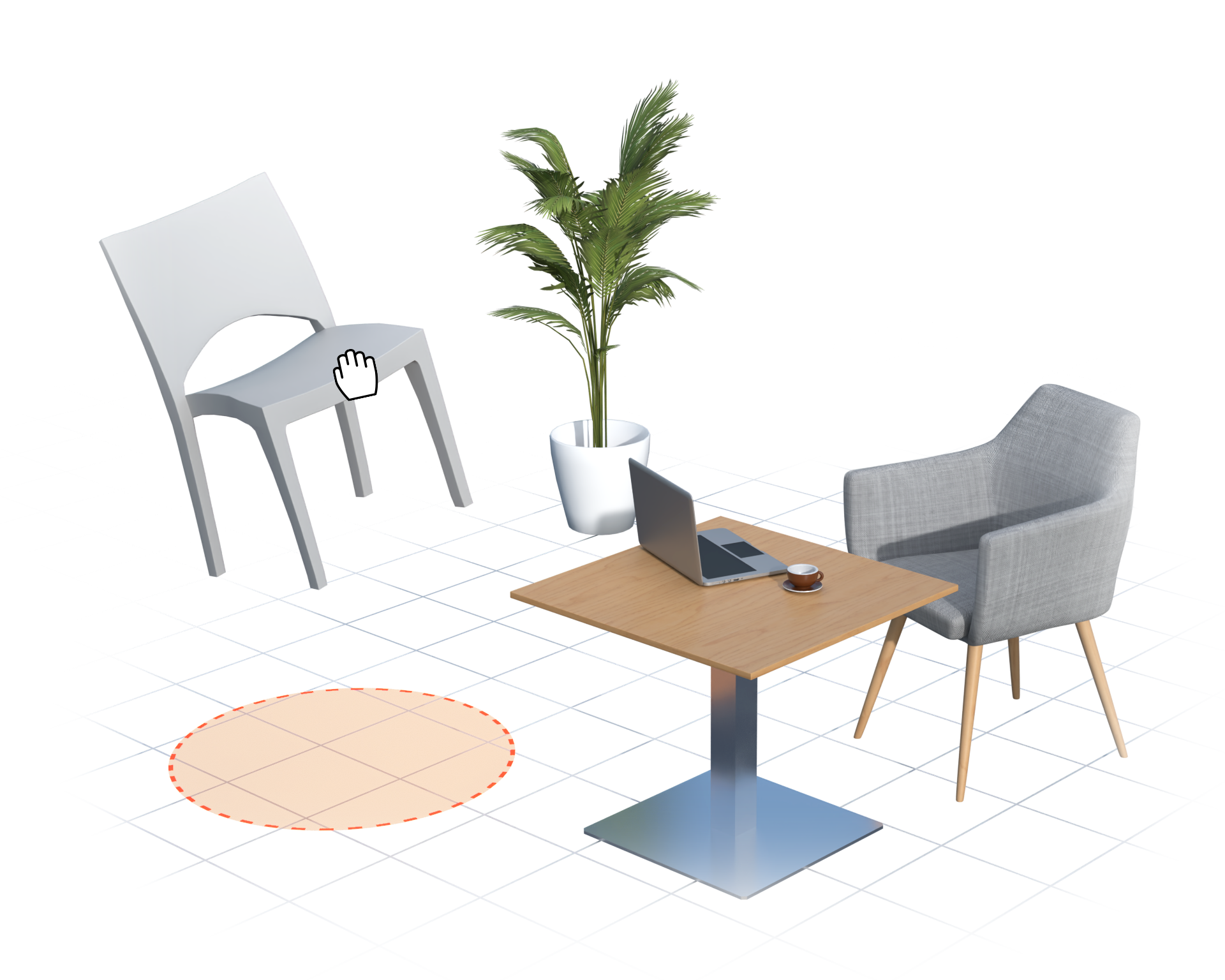 konfigurator webgl drag and drop messe duesseldorf serviceflaechen