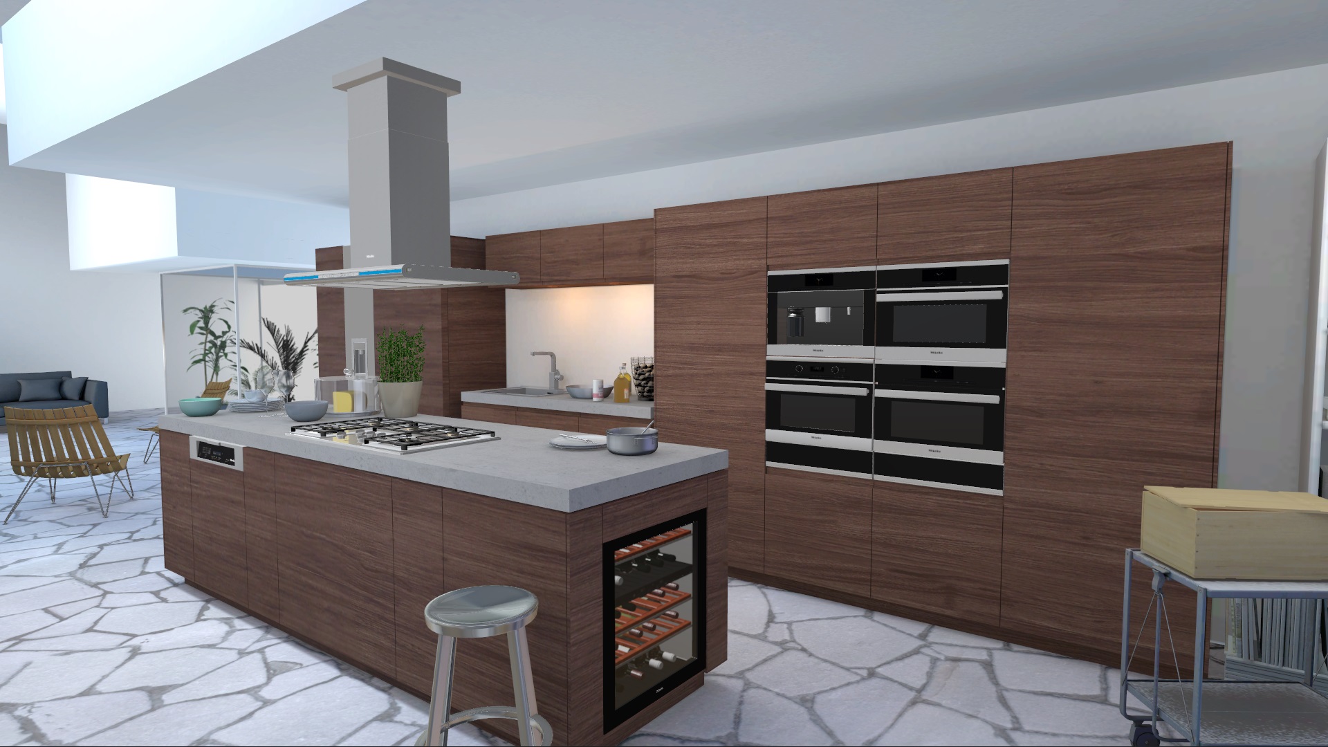 miele kitchen appliance visualizer ambiente auswahl braune kueche