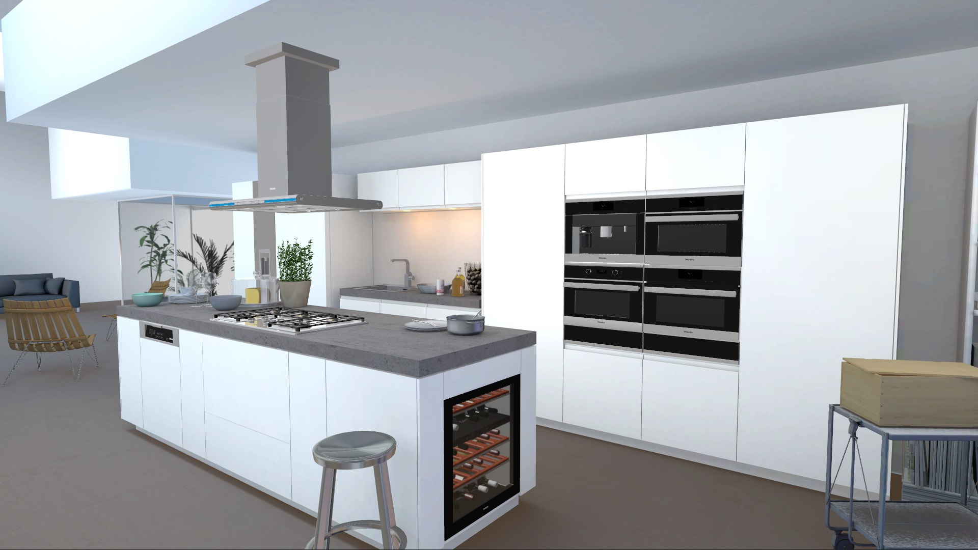 miele kitchen appliance visualizer von unity mit kuechenbeispiel