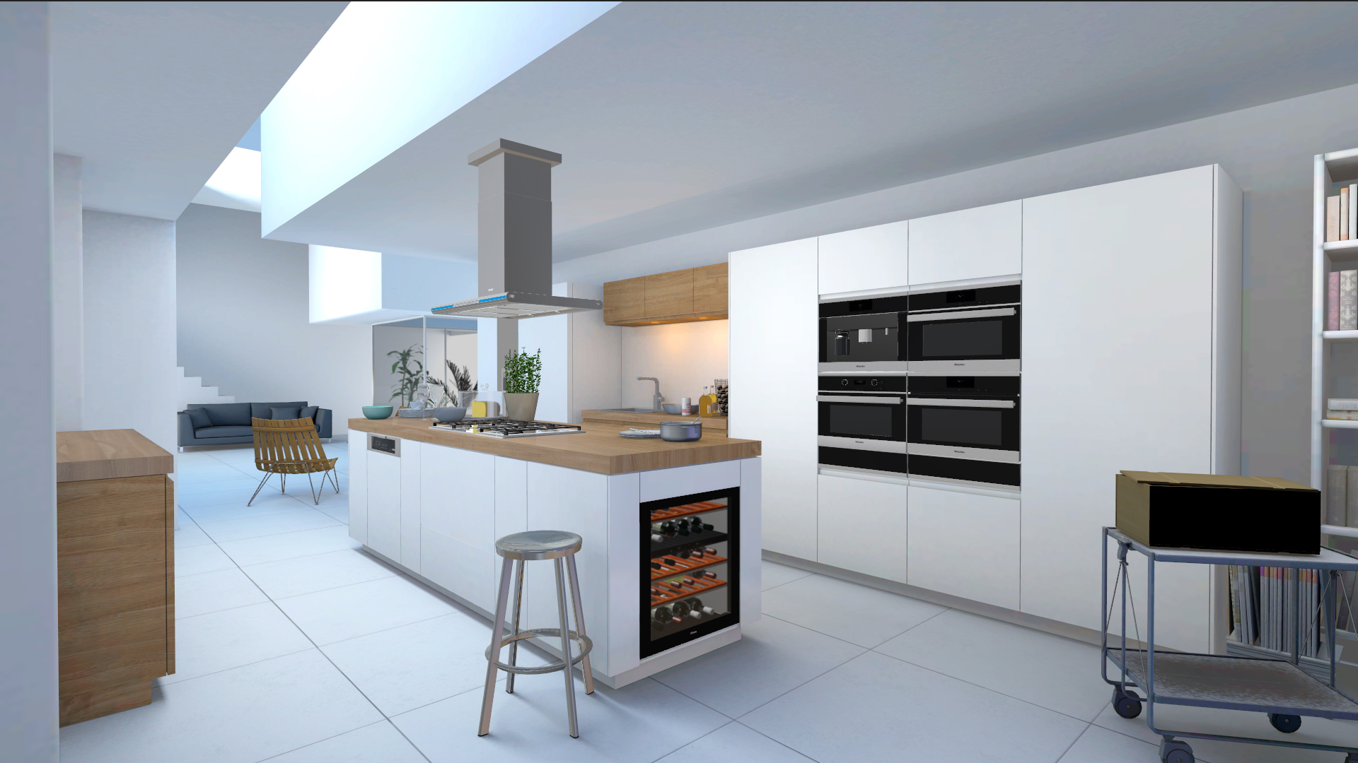 miele kitchen appliance visualizer von unity mit kuechenansicht weiß
