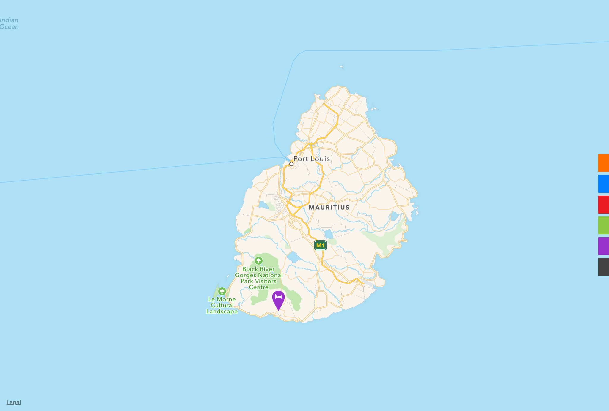 red dot maps design locations sogar auf insel mauritius 