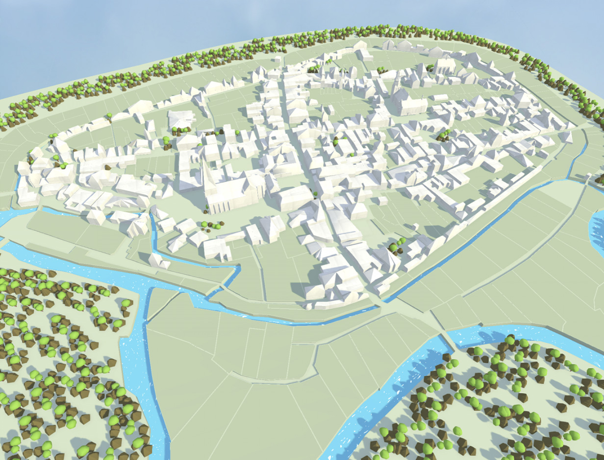 webgl application interaktives Stadtmodell bocholt historisch stadtmarketing bocholt