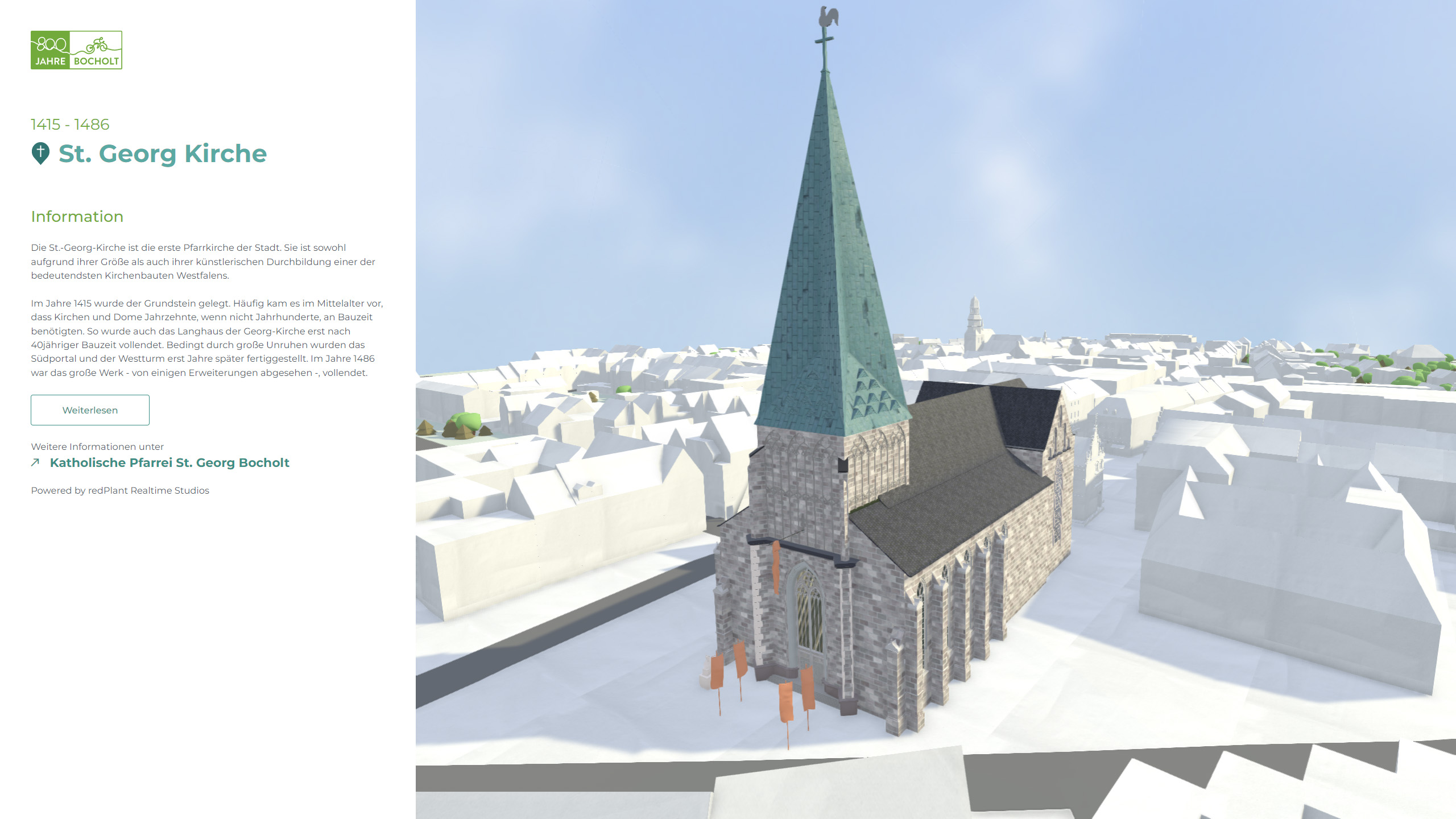 webgl application interaktives Stadtmodell georg kirche stadtmarketing bocholt