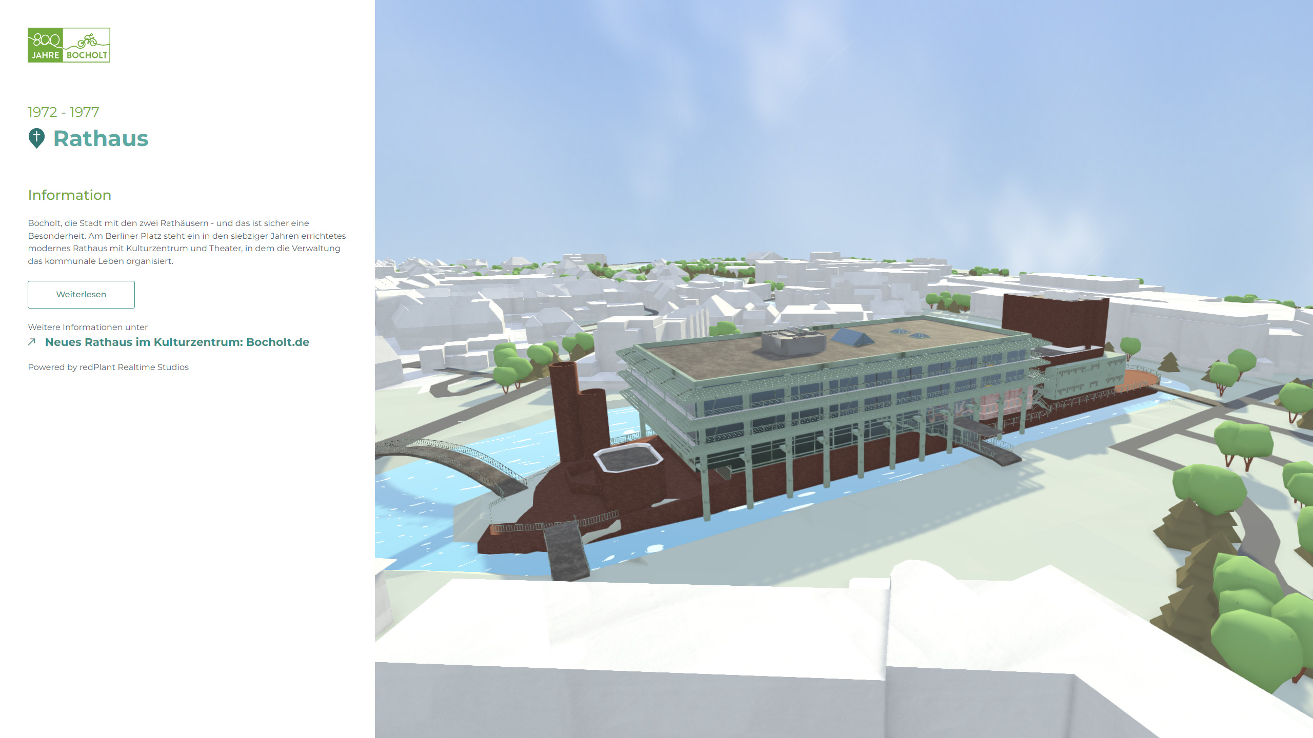 webgl application interaktives Stadtmodell rathaus stadtmarketing bocholt